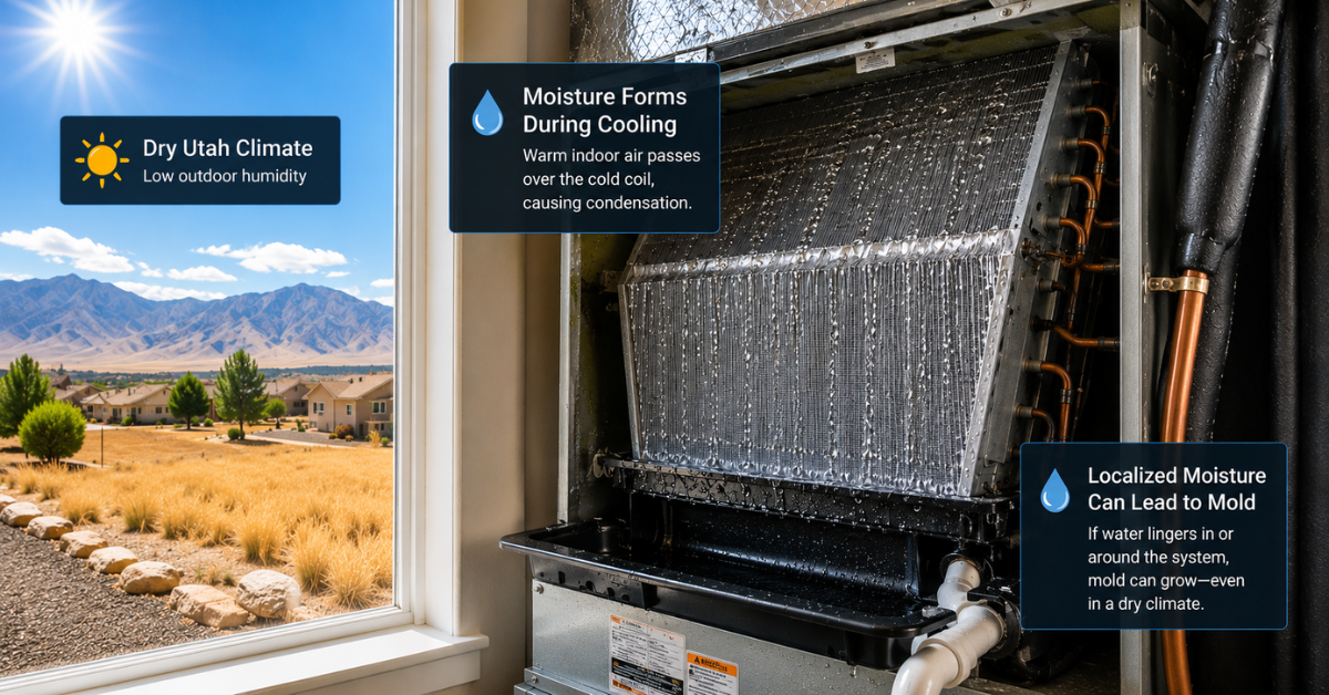 Why Mold Can Grow Around an Air Conditioner Even in a Dry Climate